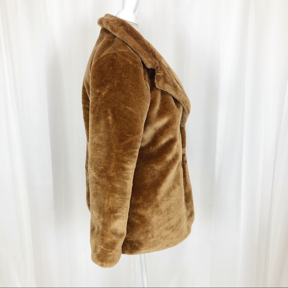Wild Fable Women’s Faux Fur Button Front Pea Coat - Picture 4 of 8